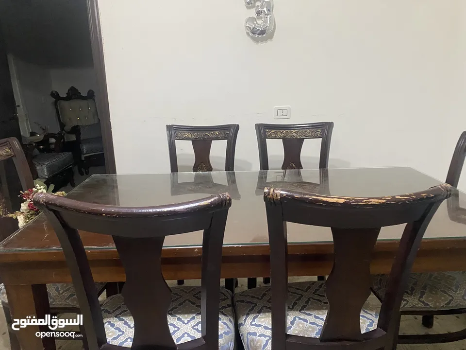 طاولة سفرة خشب تفصيل