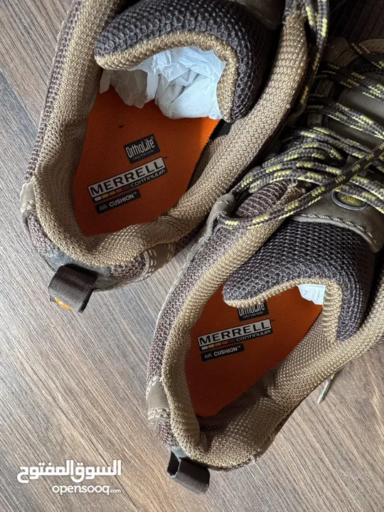 Merrell Hiking Shoes Vibram, Waterproof Trail Suede Brown  حذاء ميريل بني اللون، جديد تماماً