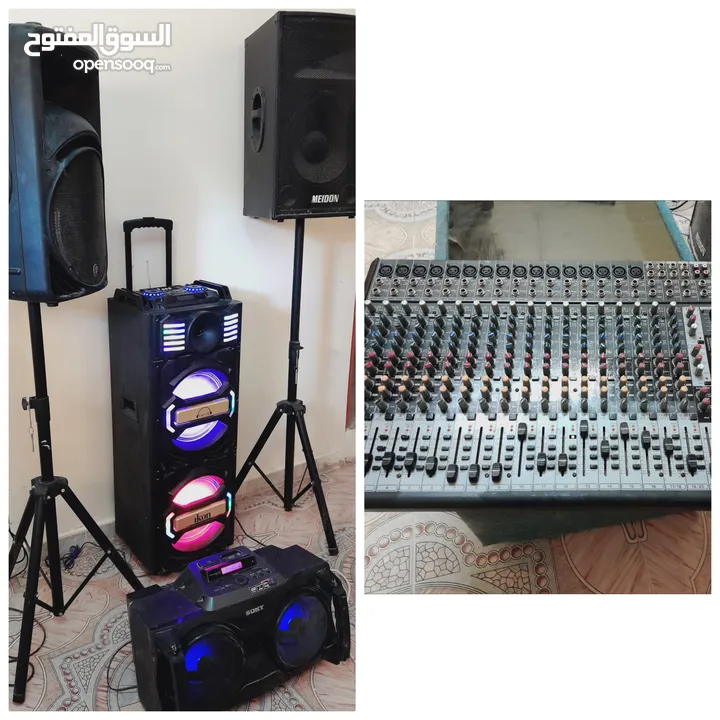 eurodesk sh2442 with sony Compact  جهاز مزح صوت احترافي ومضخم صوت ومكبرات صوت Mixer Amplifiers