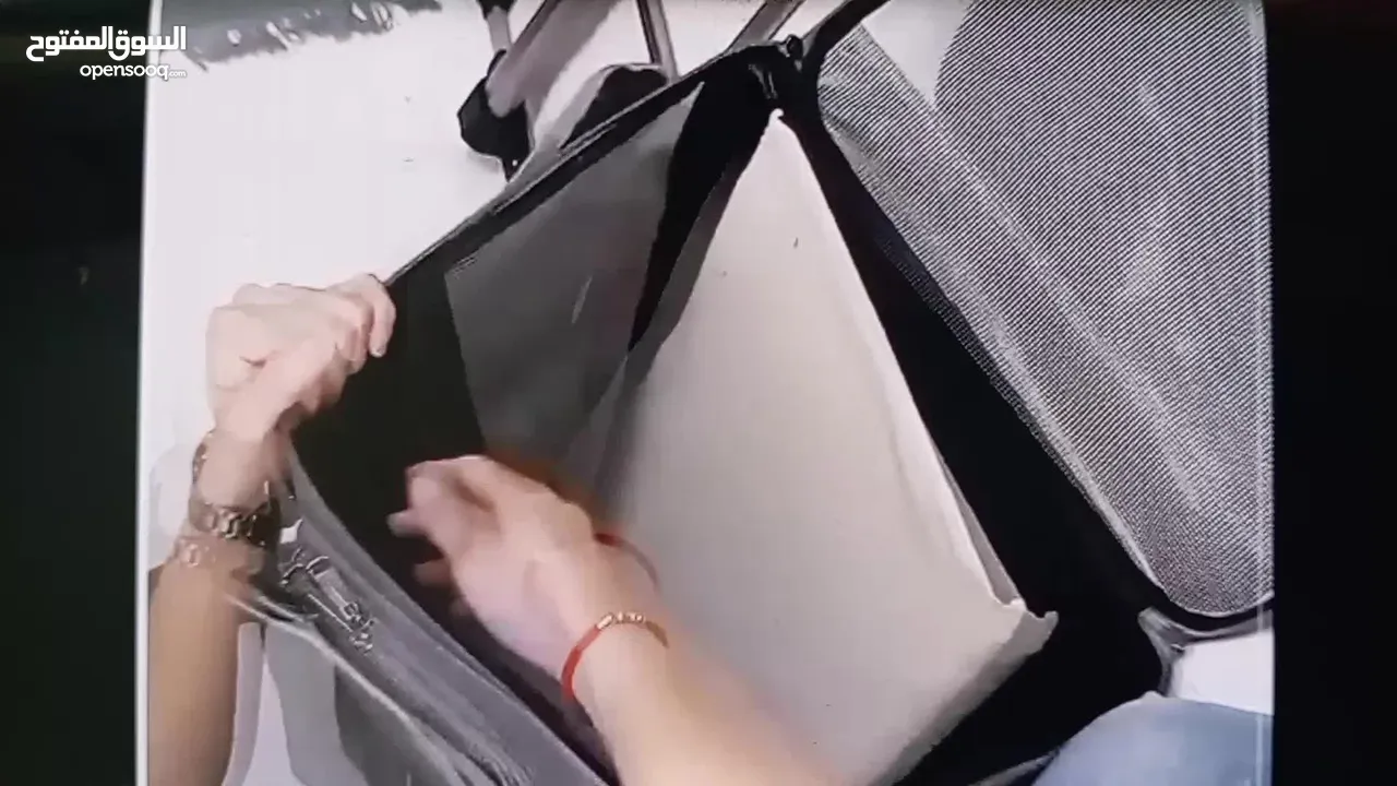 Pet bag trolley  حقيبة مع عجلات للكلاب الصغيرة والقطط لون اسود مع عجلات
