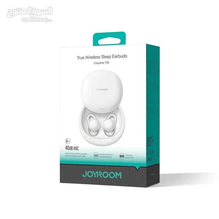 سماعات جويروم JOYROOM Cozydots JR-TS2 – راحة تامة ونوم هانئ بتقنية إلغاء الضوضاء النشطة