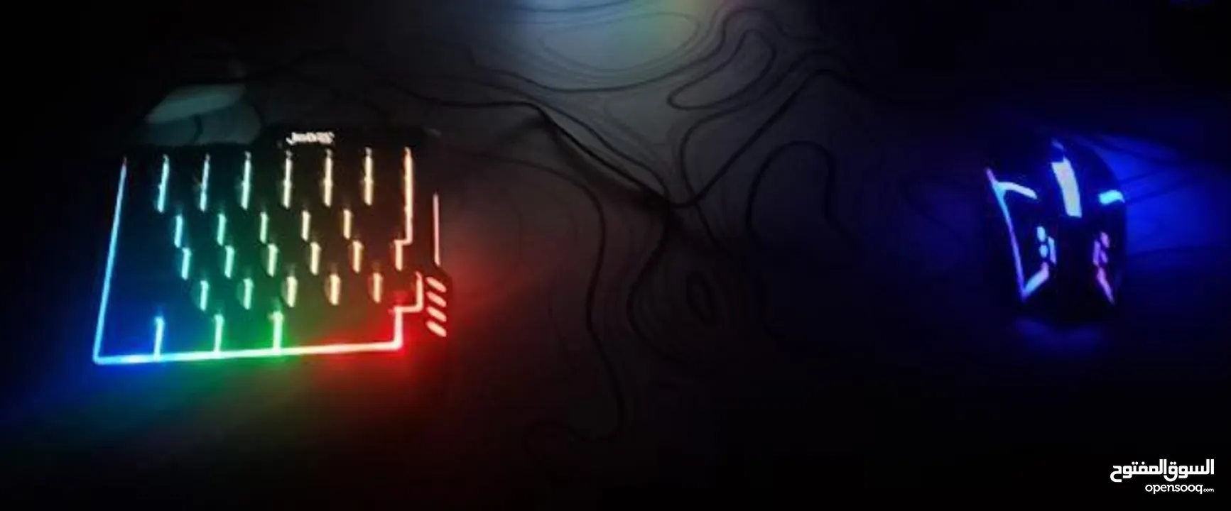 كيبورد و ماوس rgb و محول و ماوس باد