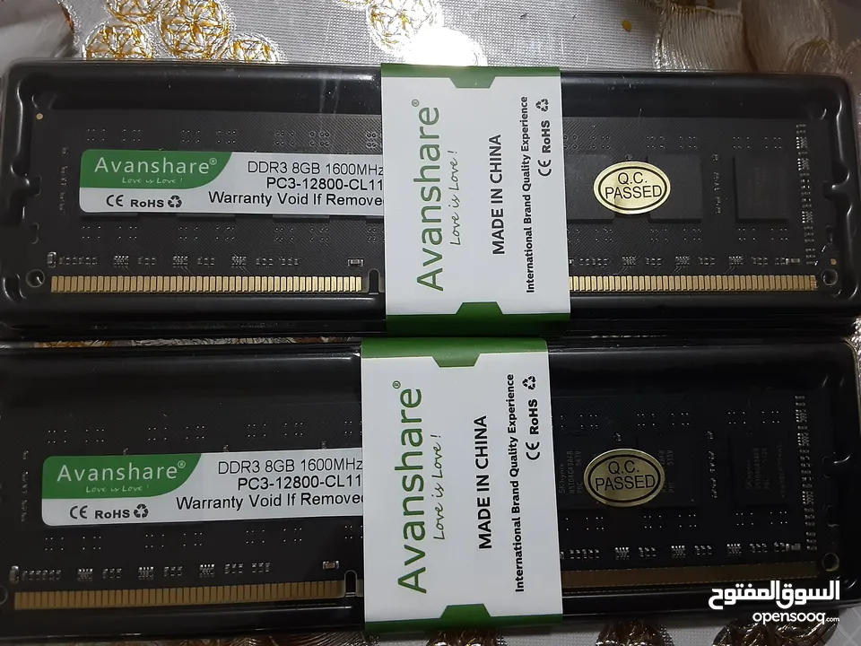 16 جيجابايت رام  16GB RAM DDR3 1600Mhz