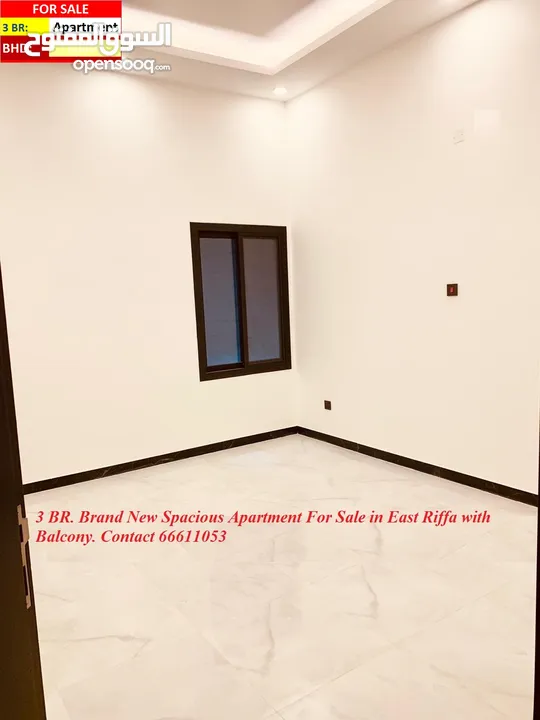 3 BR. Brand New Spacious Apartment For Sale in East Riffa with Balcony.