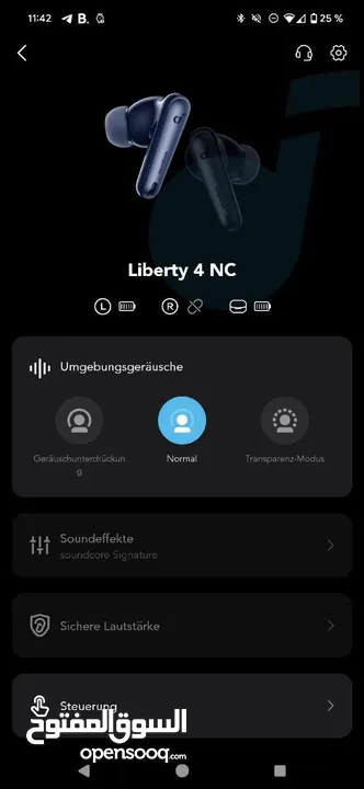 سماعة أنكر Anker Soundcore Liberty 4 NC بعزل ضوضاء 98٪؜ ANC - اللون: الأسود