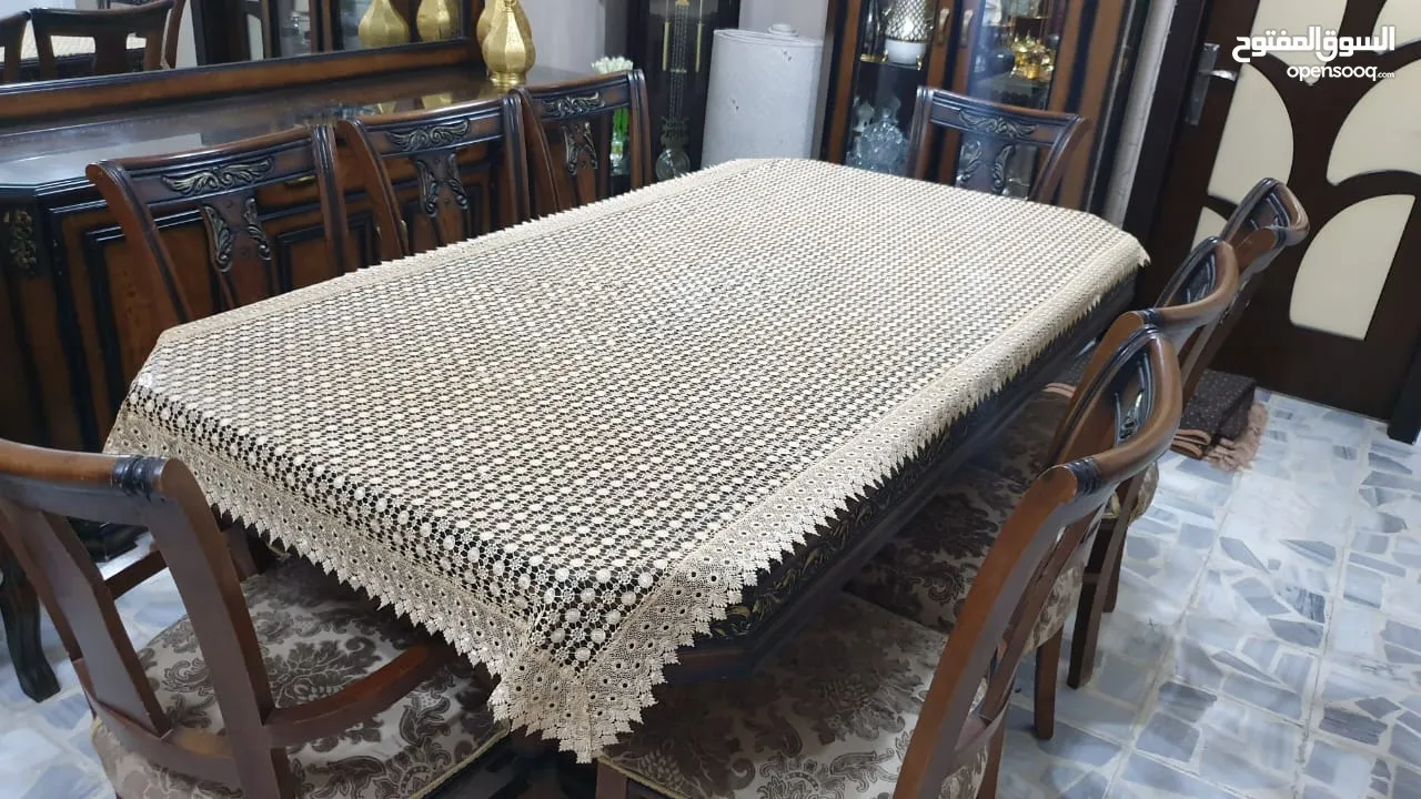 غرفة سفرة خشب مستعملة
