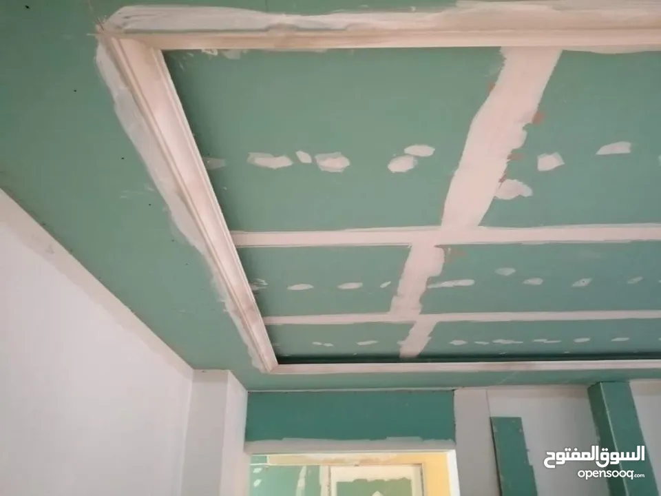 جبسون بورد الاسقف بأنواعه الابيض والأخضر والزهري والحديد بسماكه مختلف ومتنوع من زوايا وترك والاميجا