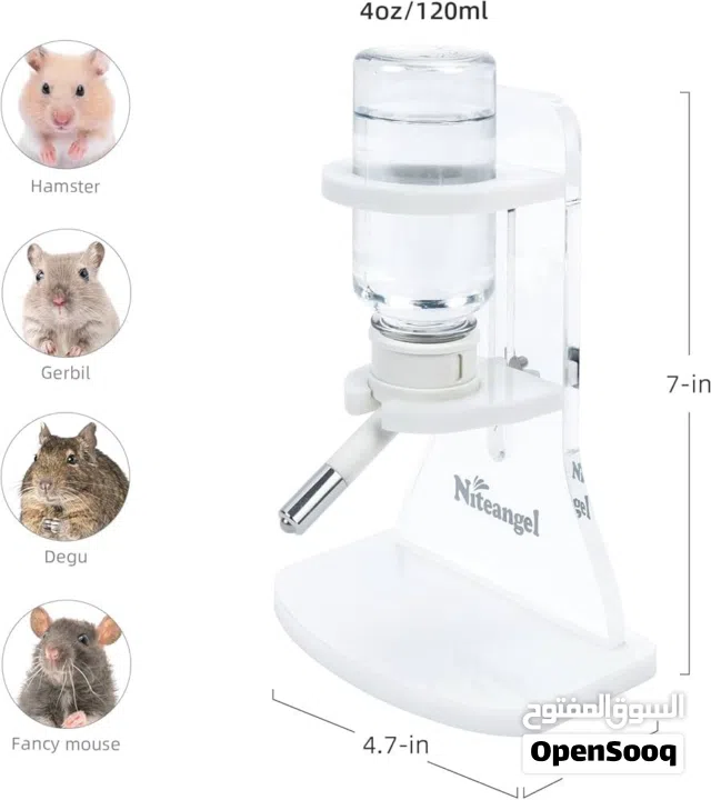 Hamster wheel and water bottle