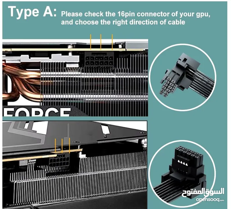 16pin Cable For GPU RTX 3090ti/4070ti/4080ti/4090ti