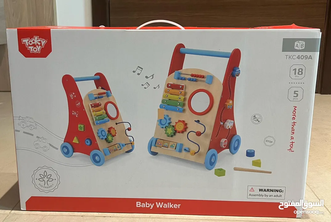 Wooden baby walker