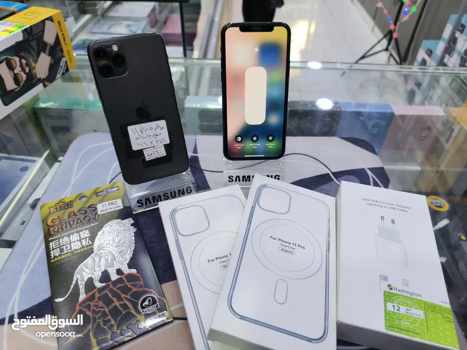 تفاح الاصلي عناا Iphone 11 pro جيجا 64 بطارية 72 مش مفتوح فحص الحبه معها بكج هدية متوفر توصيل