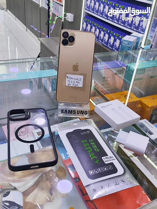 تفاح الاصلي  iPhone 11 pro max جيجا 64 و 256 بطارية مشكل مغير شاشة اصلية كفر ولزقه وشاحن