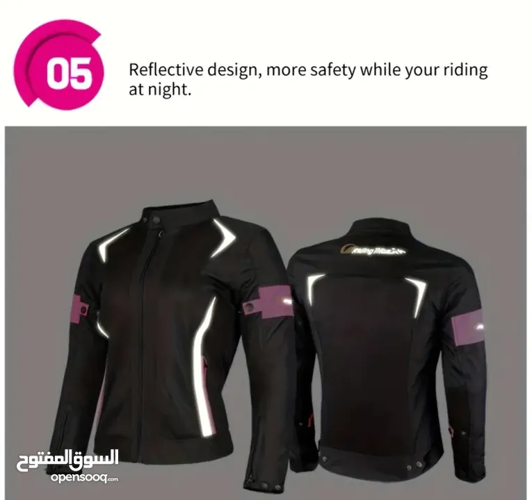 MOTORCYCLE SAFETY JACKET FOR WOMEN-BREATHABLE WITH PROTECTION CORE