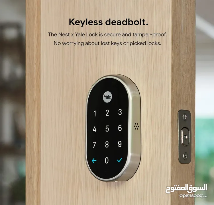 قفل ذكي Google Nest x Yale Lock - Tamper Proof Smart Lock for Keyless Entry - Keypad Deadbolt Lock