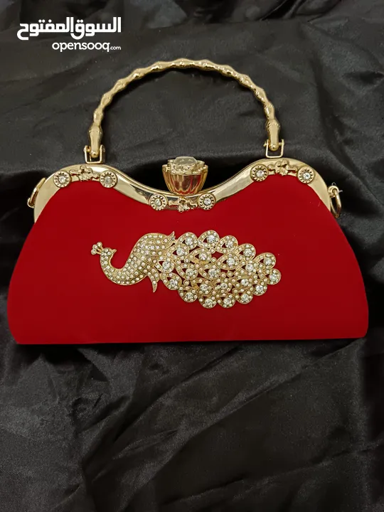 A red elegant and stylish hand clutch