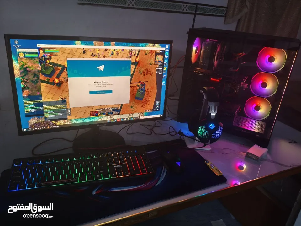 عروض  حقيقية مش وهمية   Power supply 650 Wat   Core i7 8700 3.2 GH.z