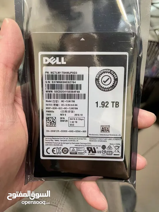 Dell 1.92TB SSD SATA 6G 2.5 هارد ديسك سيرفرات  SSD SERVERS
