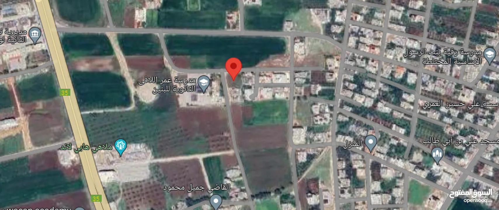 قطعة ارض سكنية بجانب مدرسة عمر اللافي (110000) الاف ثمن القطعة
