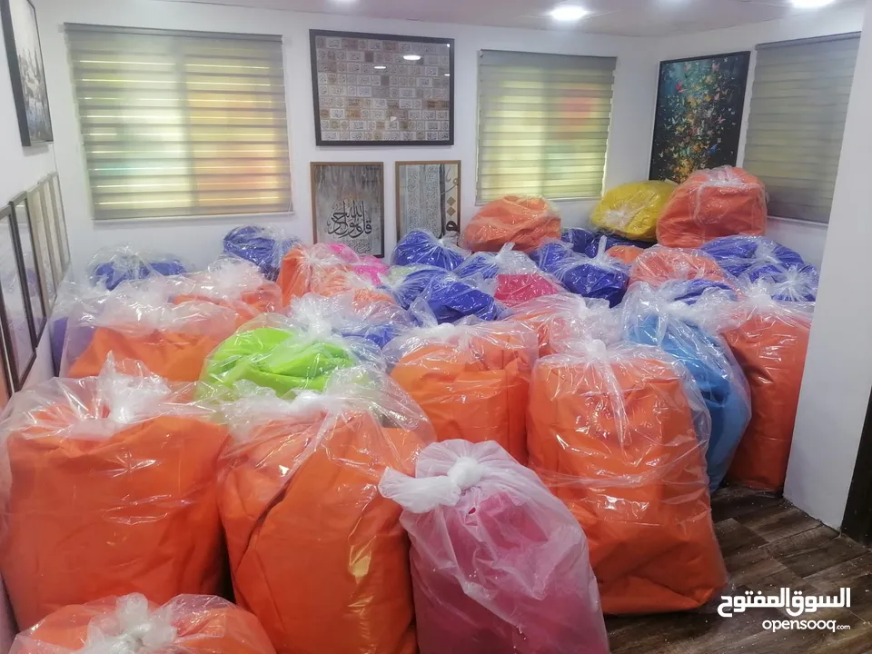 بفات بين باق bean bag مقاعد قماش ووتر بروف محشو بوليسترين. خدمة التوصيل لجميع المحافظات
