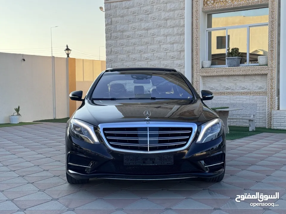 مرسيدس 2017 فئة s550 بدون حوادث midnight package لون مميز وداخليه مميزه مسجل في وكالة الزواوي