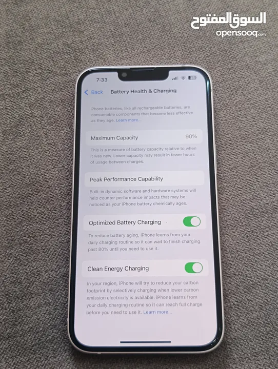 ايفون 13 128GB زهري فاتح بحالة الوكالة