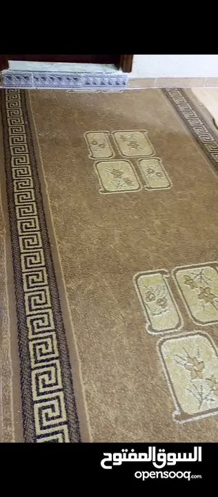 ممرين سجاد النوع النضيف الثقيل عرض150 طول 3 متر و 70 الممر ب 10 وسجاده تايجر 3 متر ب مترين ونص ب 8
