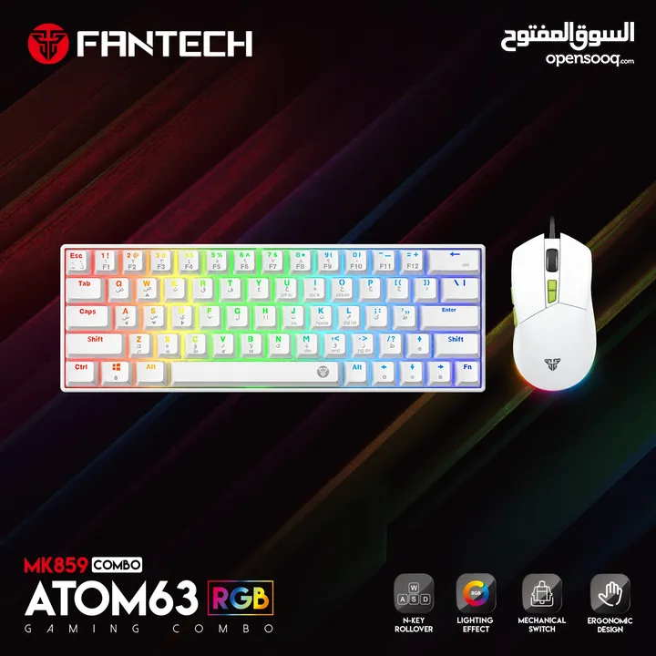 Fantech Atom63 MK859c Mechanical Gaming Keyboard & Mouse Arabic/English