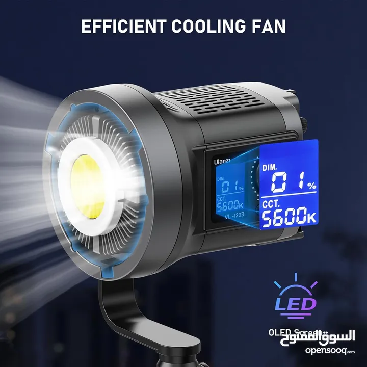 Ulanzi 120W Bi-color / RGB V-Mount Video Light   اضاءة تصوير عالية الجودة