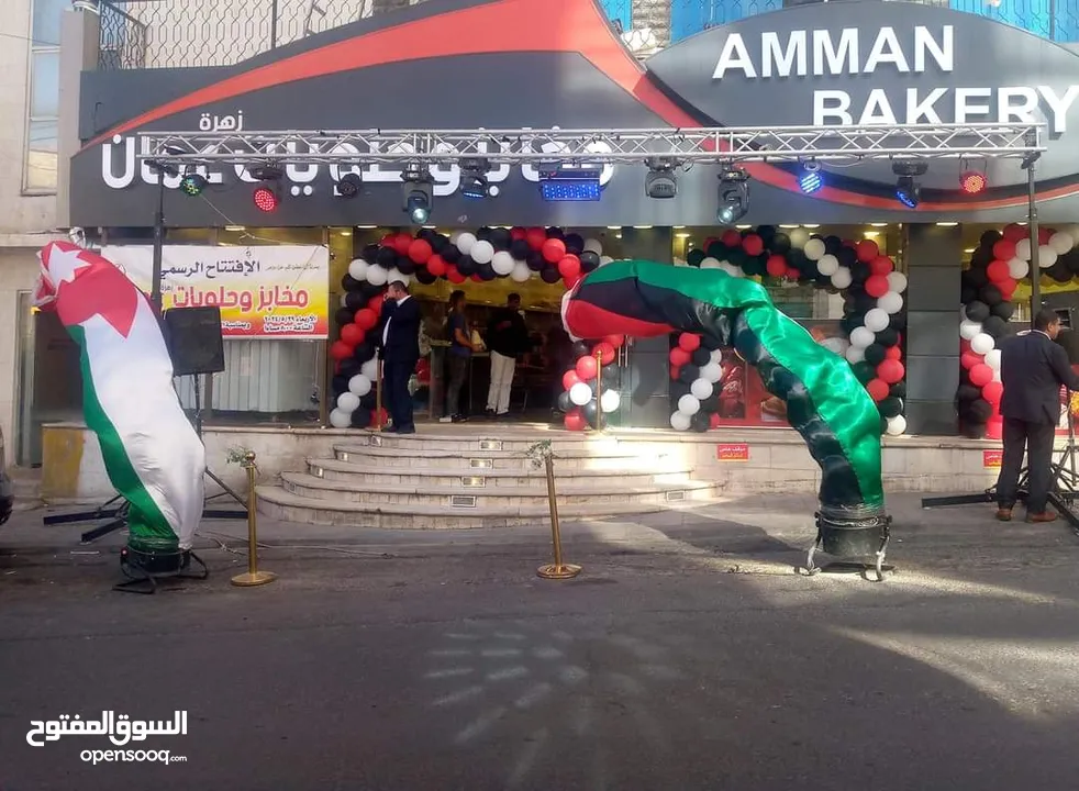 اجهزة اضاءة متحركة للمحلات والمناسبات تراس اضاءة موفينج هيد بيمات باركانات سماعات دي جي اقواس بلالين