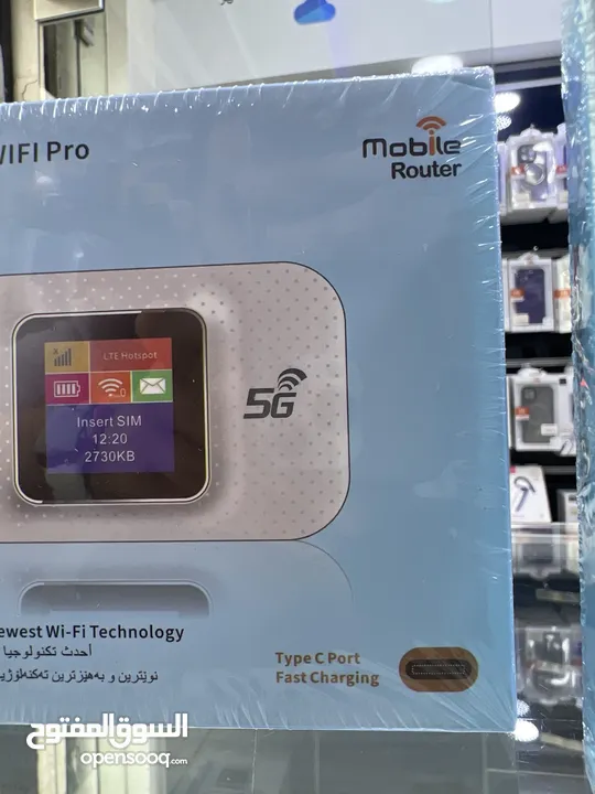 Mifi Mobile Router ( 4g / 5g / lte ) راوتر متنقل مفتوح على جميع الشبكات العالمية  بطارية 3000 امبير