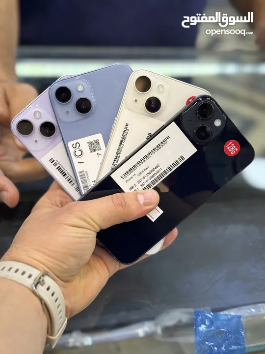 Iphone 14 used 128 GB ///// ايفون 14 عادي مستخدم 128 جيجا وكالة ومكفول كفالة تبديل باقل سعر بالمملكة