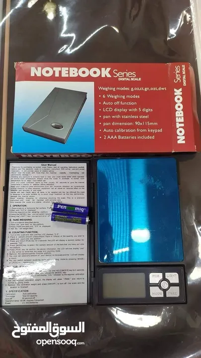 ميزان نوت بوك دقه وحساسيه عاليه جدآ يزن لحد 500g  شاشه مضيئه لقياس الذهب و الفضة