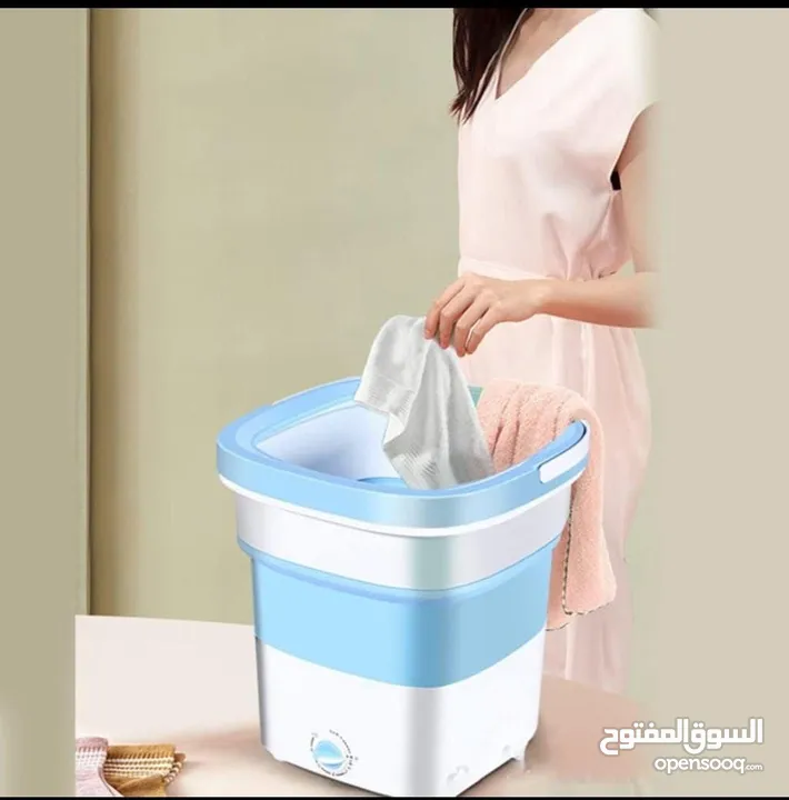غسالةمحمولة قابلة للطي على شكل دلو 7لتر يمكن للغسالة المحمولة أن تغسل ملابس الأطفال والمرايل والأوشح