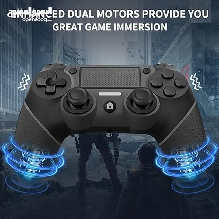 يد العاب جيمنغ ايد بلايستيشن 4 لون أسود و أبيض و أزرق و أحمر  Controller Playstation Gamepad PS4