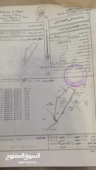 ارض زراعيه للبيع مناسبه لتقسيم اراضي سكنيه