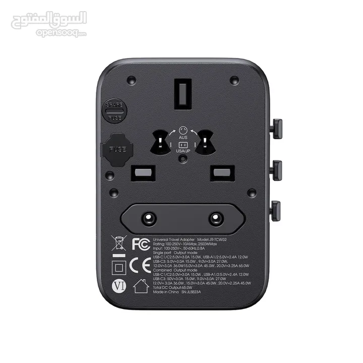 افضل شاحن لجميع الاجهزة بكل معنى الكلمة من Joyroom Universal Travel Adapter 65W