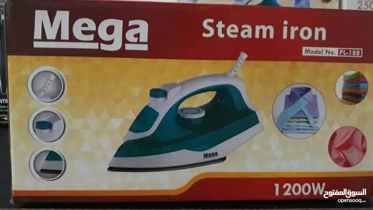 مكواة البخار Mega – موديل PL-188  الحل المثالي لإطلالة مرتبة وأنيقة كل يوم!