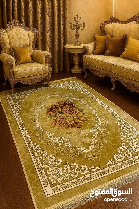 سجاد 3D مودرن مانع للانزلاق حجم كبير