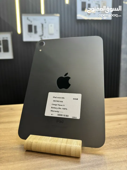 iPad mini 6 WiFi iPad mini 64GB iPad mini بطارية 100% iPad mini أسود iPad خفيف وسريع iPad mini تقسيط