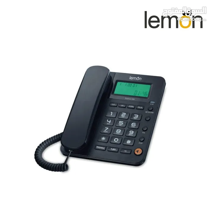 Lemon land line phone PA01 ليمون هاتف ارضي اسود