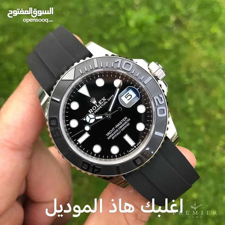 عروض نار وشرار  ساعة رولكس ماستر كوبي ون أعلى صنف Aتربل ماكينة يابانية بطاقة كفالة لمدة سنة كاملة