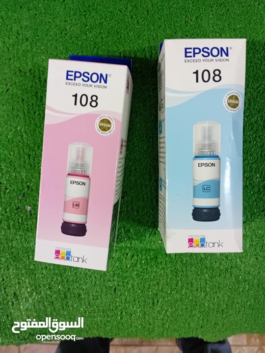 حبر ابسون epson 664(4 لون) تاريخ جديد   حبر 108 lc و lm ابسون اصلي السعر  للحبتين 30 د العدد محدود