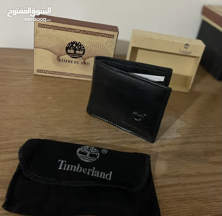 محفظه جلد طبيعي ماركة Tommy/ Timberland/ Mont black