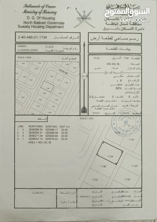 بيع أرض سكنية . الخضراء الجديدة 2 . السويق