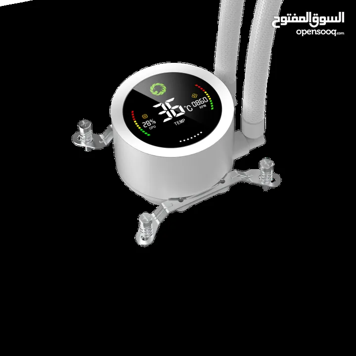 مراوح تبريد مائية مع شاشه تبريد قياس 360 سم  Gamemax IceBurg 360 Digital WH Fan