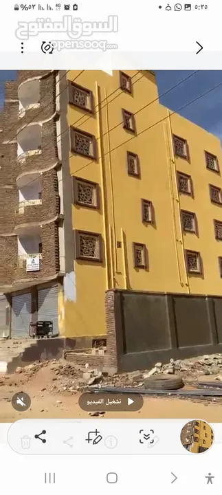 عمارة في سوق ليبيا قندهار مصممة ل7طوابق مشطبة 5 طوابق  بها بدروم كل طابق  بها 4 شقق تصميم اسانسير وس