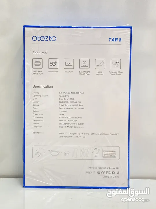 OTEETO TAB 8  8GB RAM  256 ROM  5G IN OFFER .