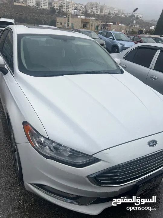 Ford fusion sport package لون ابيض مع فتحه