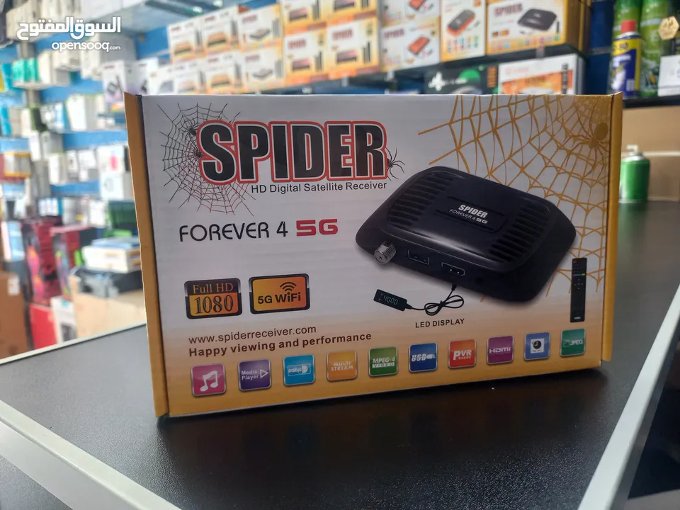 رسيفر سبايدر Forever 4 5G مع اشتراك 10 سنوات فقط ب 19 تتوفر لدينا خدمة التوصيل