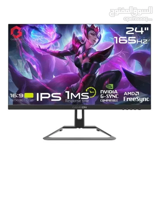 شاشه قيمنق 165 هرتز تشغل 120 fps سوني 5  24 inch monitor 165 hz good condition g sync free sync